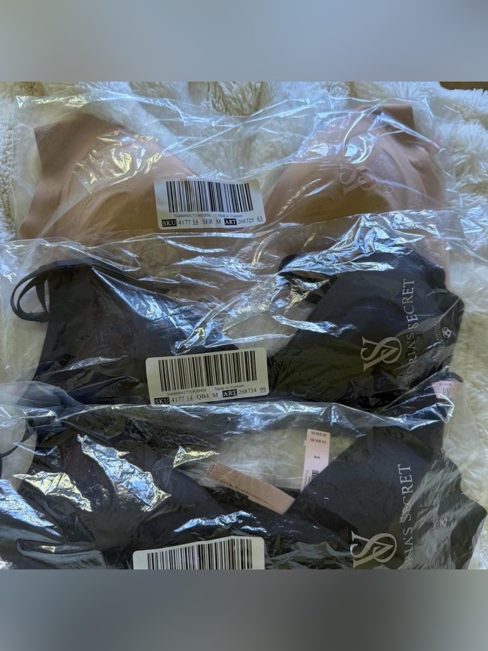 Victoria's Secret Black and Nude Padded Bras (3 Pack)